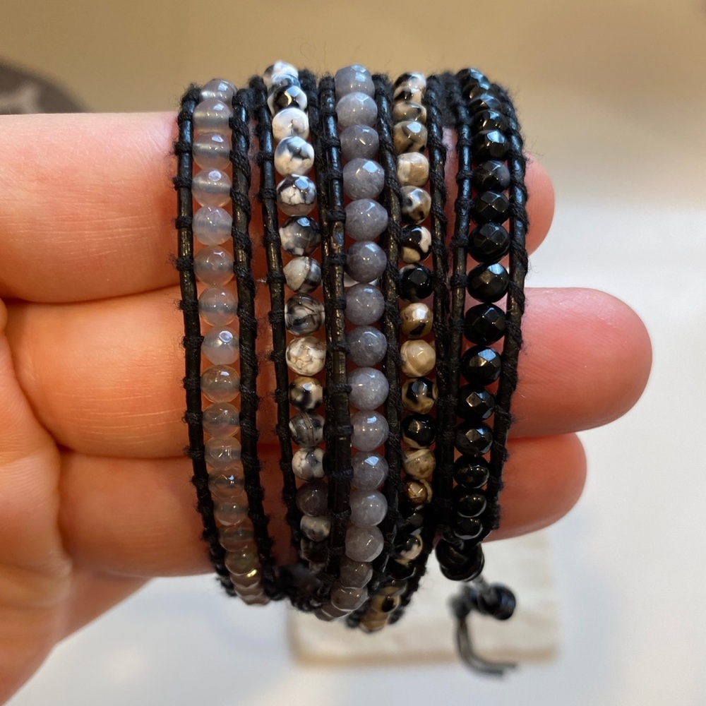 Neutral Leather Victoria Emerson Wrap Bracelet